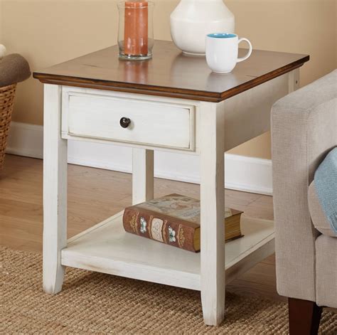 Offer White Wood End Tables